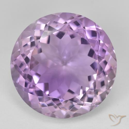 26.75ct 자연스러운 미디엄 핑크 바이올렛 자수정, 둥근, VVS