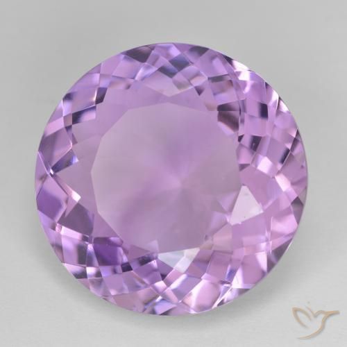 22.72캐럿 천연 Medium Light Purplish-Violet 자수정, 둥근, VVS