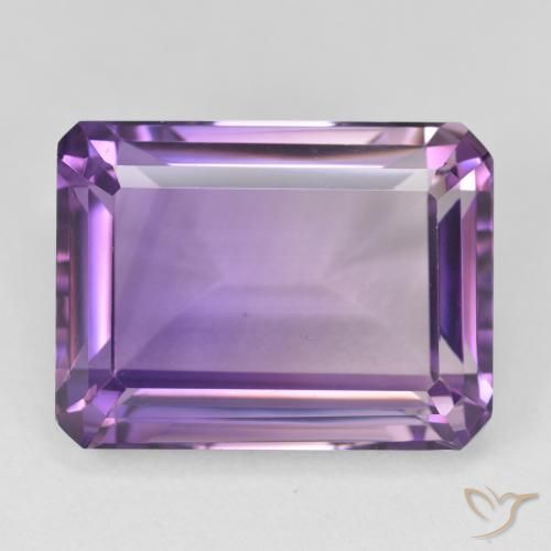 24.96ct 자연스러운 미디엄 바이올렛 자수정, 에메랄드 컷, VVS-VS