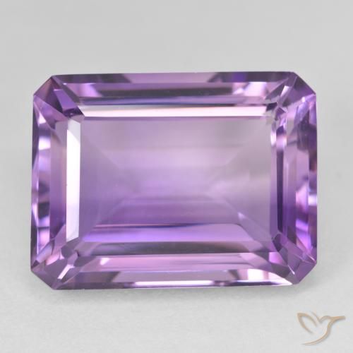 23.68ct 자연스러운 보라색 보라색 자수정, 에메랄드 컷, VVS