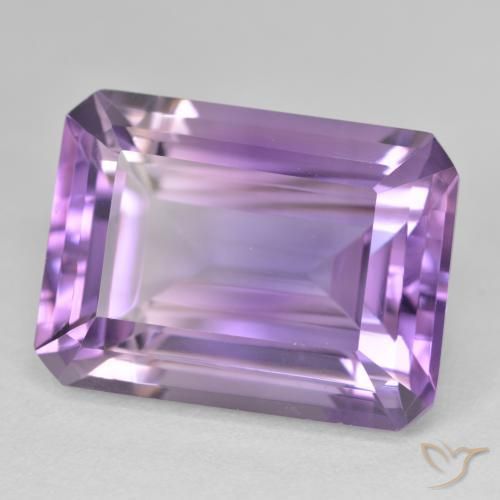 23.51ct 자연스러운 미디엄 퍼플리쉬 바이올렛 자수정, 에메랄드 컷, VVS-VS
