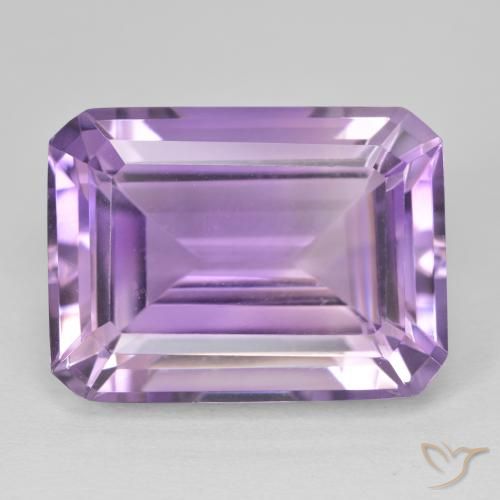 24.01ct 자연스러운 Medium Light Purplish-Violet 자수정, 에메랄드 컷, VVS