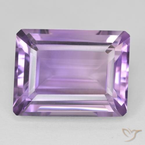 22.54ct 자연스러운 Medium Light Purplish-Violet 자수정, 에메랄드 컷, VVS