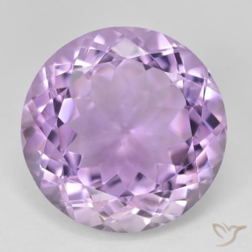 26.13ct 자연스러운 분홍빛이 도는 보라색 자수정, 둥근, VVS