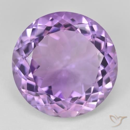 26.00ct 자연스러운 분홍빛이 도는 보라색 자수정, 둥근, VVS