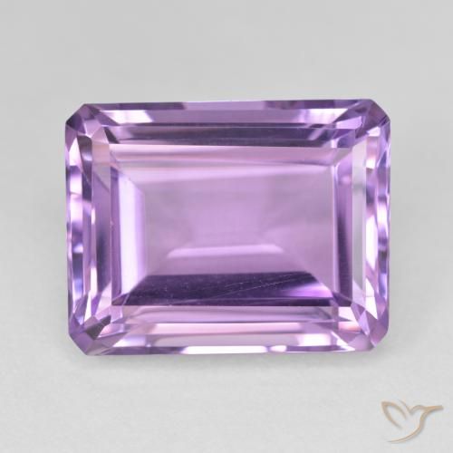 19.16ct 자연스러운 가지 보라색 자수정, 에메랄드 컷, VVS-VS