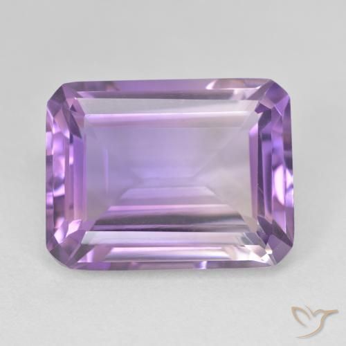 16.89ct 자연스러운 미디엄 바이올렛 자수정, 에메랄드 컷, VVS-VS
