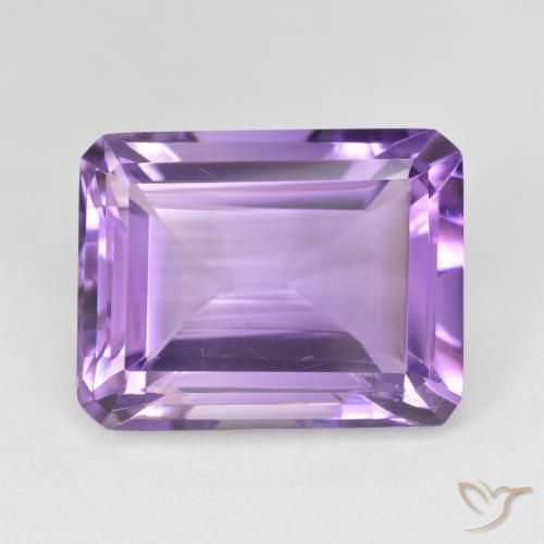 17.75ct 자연스러운 미디엄 바이올렛 자수정, 에메랄드 컷, VVS-VS