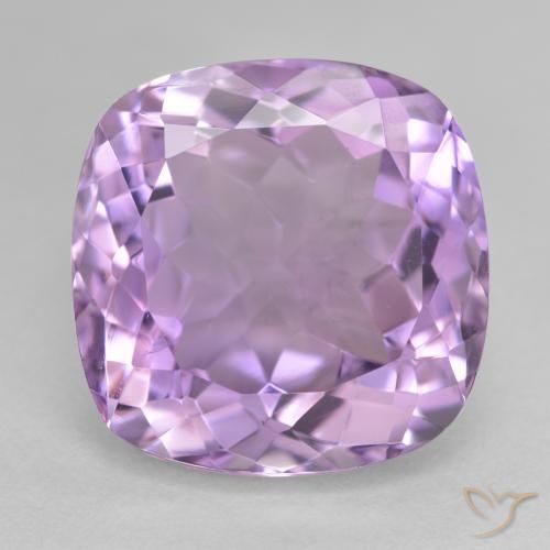 14.24ct 자연스러운 분홍빛이 도는 보라색 자수정, 방석, VVS