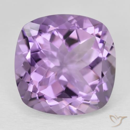 12.25ct 자연스러운 미디엄 핑크 바이올렛 자수정, 방석, VVS