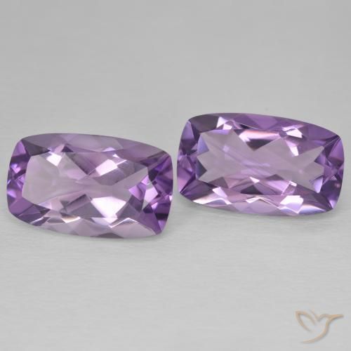 11.98캐럿 천연 Medium Light Purplish-Violet 자수정 보석, 방석, VVS