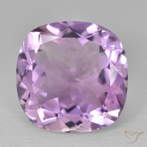 13.67ct 자연스러운 분홍빛이 도는 보라색 자수정, 방석, VVS