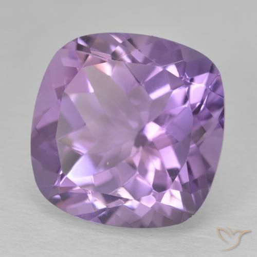 12.54캐럿 천연 Medium Light Purplish-Violet 자수정, 방석, VVS-VS