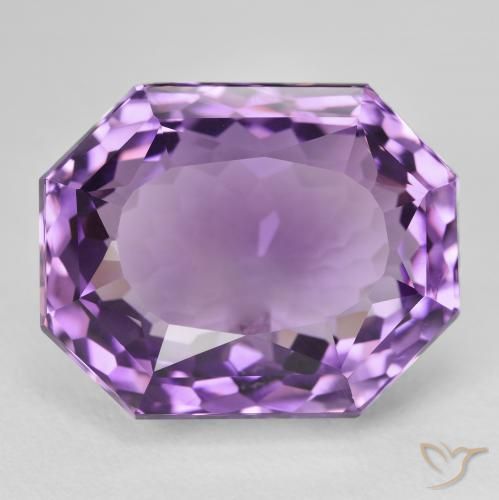 26.95ct 자연스러운 보라색 보라색 자수정, 에메랄드 컷, VVS