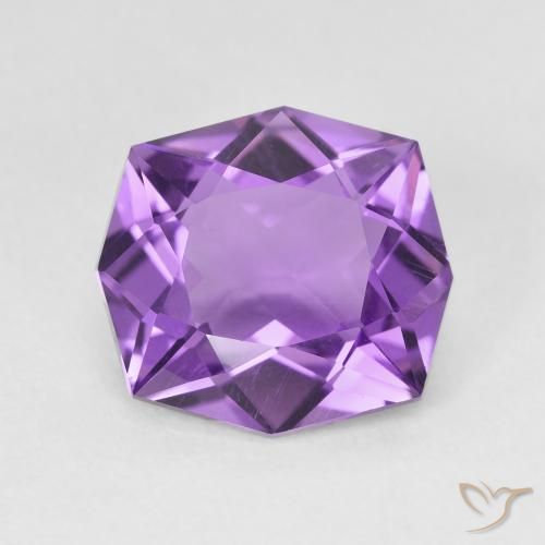 4.33ct 자연스러운 미디엄 퍼플리쉬 바이올렛 자수정, 팬시한, VVS-VS