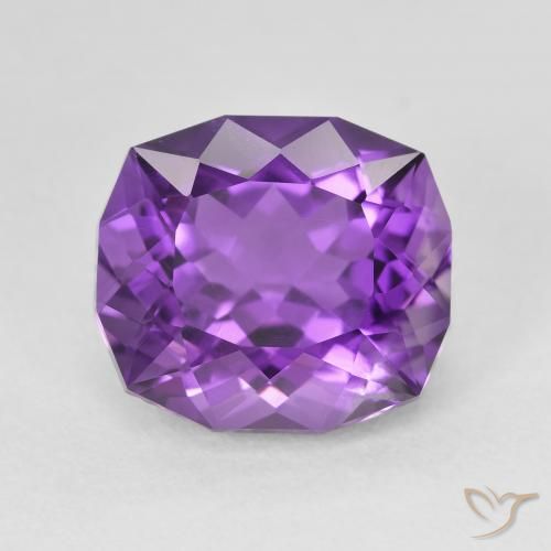 6.33ct 자연스러운 비비드 바이올렛 자수정, 방석, VS