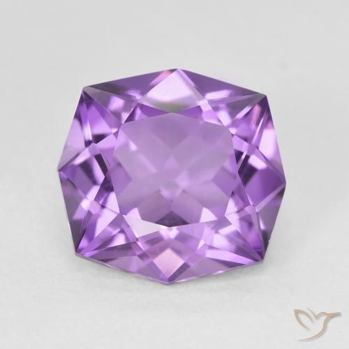 4.77ct 자연스러운 미디엄 바이올렛 자수정, 팬시한, VVS-VS
