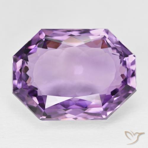 26.72ct 자연스러운 딥 퍼플리쉬 바이올렛 자수정, 에메랄드 컷, VVS
