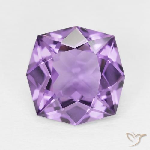 4.75ct 자연스러운 미디엄 퍼플리쉬 바이올렛 자수정, 팬시한, VS