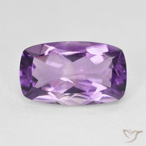 5.73ct 자연스러운 라이트 미디엄 바이올렛 자수정, 방석, VVS