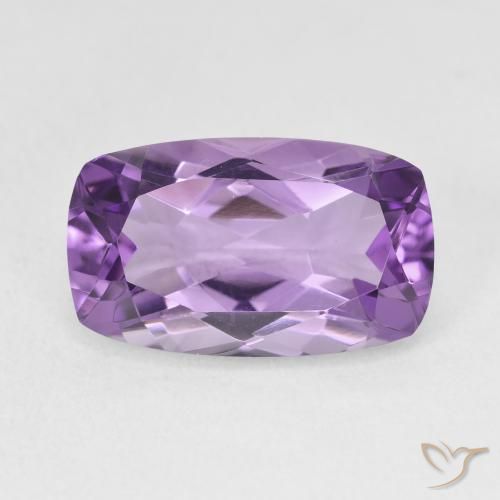 5.85ct 자연스러운 라이트 미디엄 바이올렛 자수정, 방석, VVS