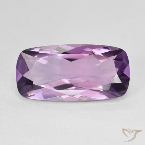 6.91ct 자연스러운 라이트 미디엄 바이올렛 자수정, 방석, VVS