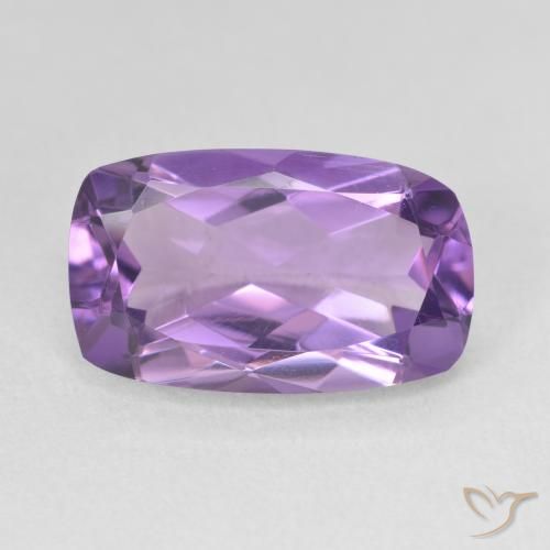 5.78ct 자연스러운 분홍빛이 도는 보라색 자수정, 방석, VVS-VS