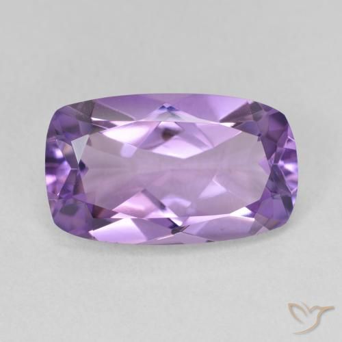 5.73ct 자연스러운 분홍빛이 도는 보라색 자수정, 방석, VVS-VS