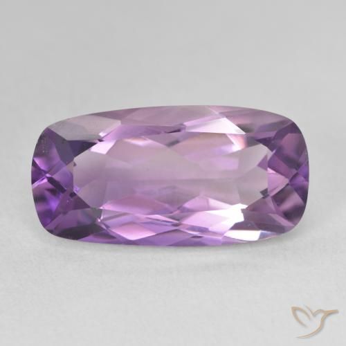 7.53ct 자연스러운 라이트 미디엄 바이올렛 자수정, 방석, VVS
