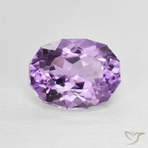 3.04ct 자연스러운 Medium Light Purplish-Violet 자수정, 타원형, VVS