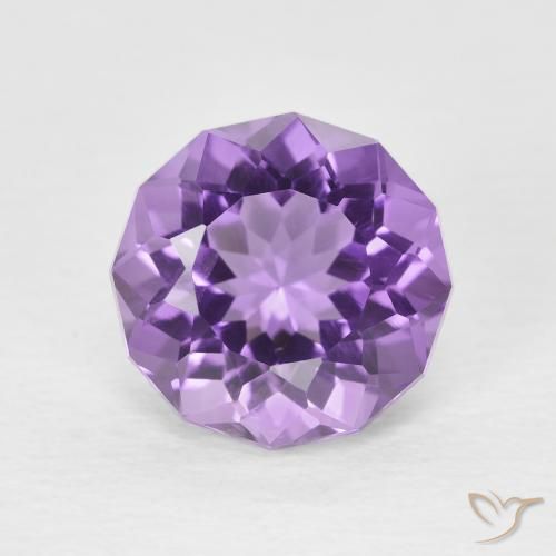 2.64ct 자연스러운 딥 바이올렛 자수정, 둥근, VVS-VS