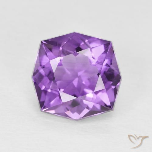 3.28ct 자연스러운 비비드 바이올렛 자수정, 팬시한, VS-SI