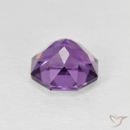 1.29캐럿 천연 Medium Light Purplish-Violet 자수정, 옥타곤 / 에메랄드 컷, VVS