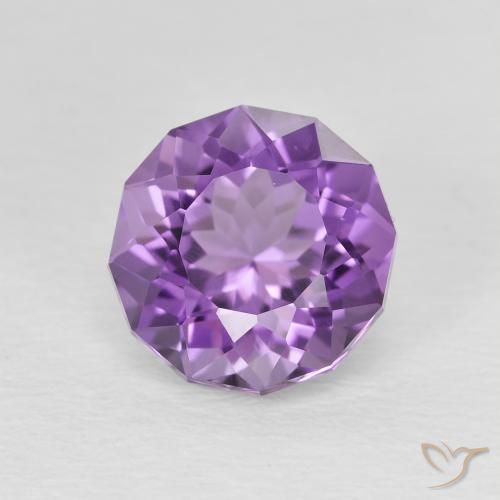 2.55ct 자연스러운 Medium Dark-Violet 자수정, 둥근, VVS