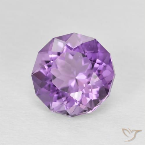 2.55캐럿 천연 Medium Dark-Violet 자수정, 둥근, VVS