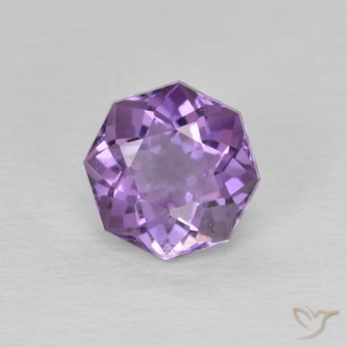 1.57ct 자연스러운 분홍빛 아이리스 바이올렛 자수정, 에메랄드 컷, VS-SI