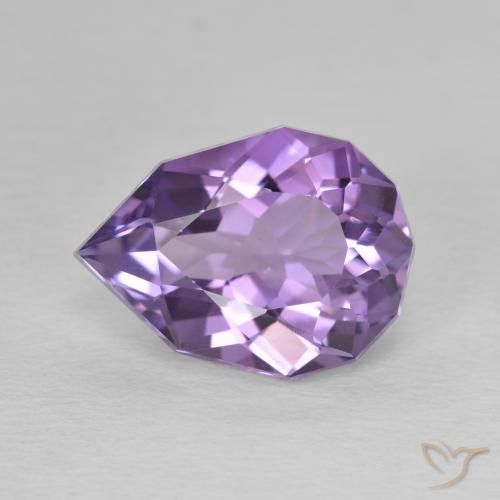 3.64ct 자연스러운 딥 바이올렛 자수정, 배 모양, VS-SI
