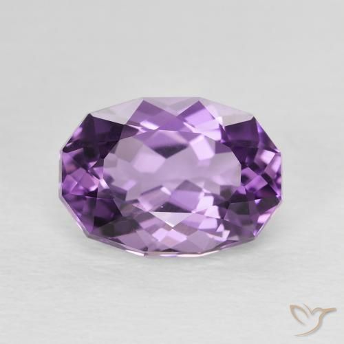 2.82ct 자연스러운 보라색 보라색 자수정, 타원형, VVS-VS
