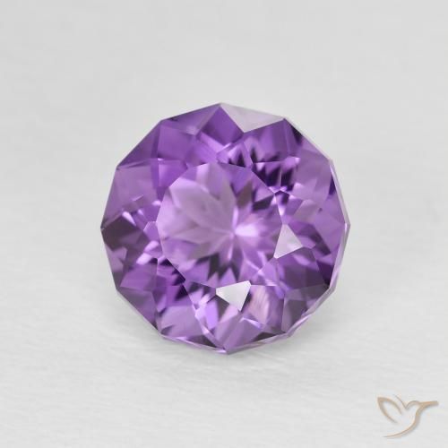 2.37캐럿 천연 Medium Light Purplish-Violet 자수정, 둥근, VVS-VS