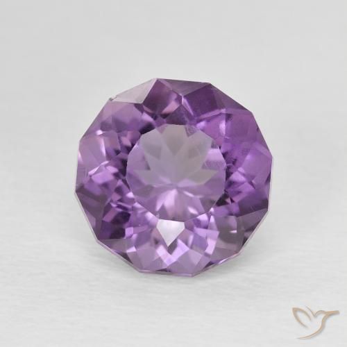 2.78ct 자연스러운 Medium Light Purplish-Violet 자수정, 둥근, VS