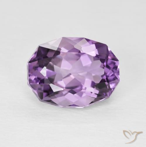 3.56ct 자연스러운 라이트 미디엄 바이올렛 자수정, 타원형, VS