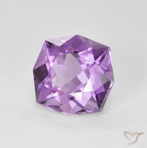 3.07캐럿 천연 Medium Light Purplish-Violet 자수정, 팬시한, VS