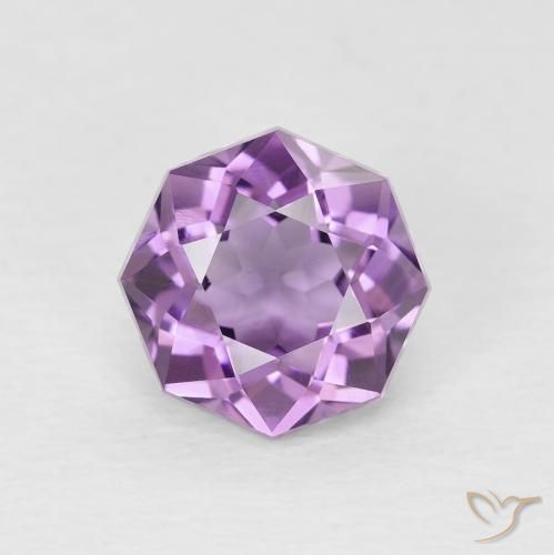 1.33ct 자연스러운 라이트 미디엄 바이올렛 자수정, 에메랄드 컷, VS