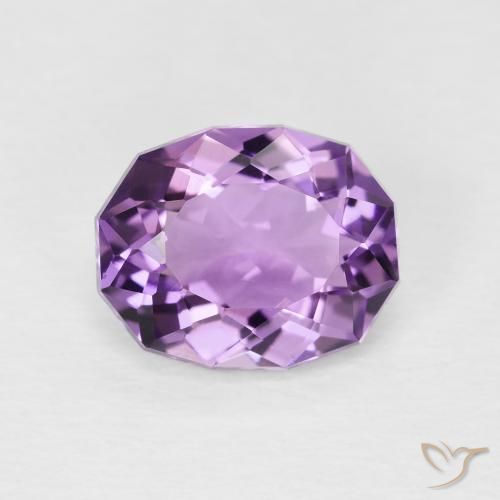 2.50ct 자연스러운 라이트 미디엄 바이올렛 자수정, 타원형, VS