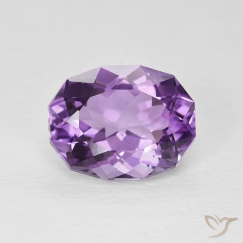 3.91ct 자연스러운 보라색 보라색 자수정, 타원형, VS
