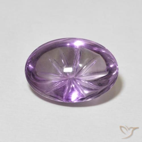 6.05ct 자연스러운 보라색 보라색 자수정, 타원형, 투명한