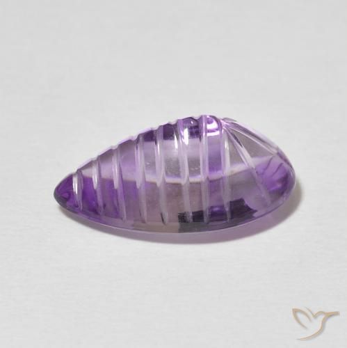 6.22캐럿 천연 Medium Light Purplish-Violet 자수정, 배 모양, 투명한