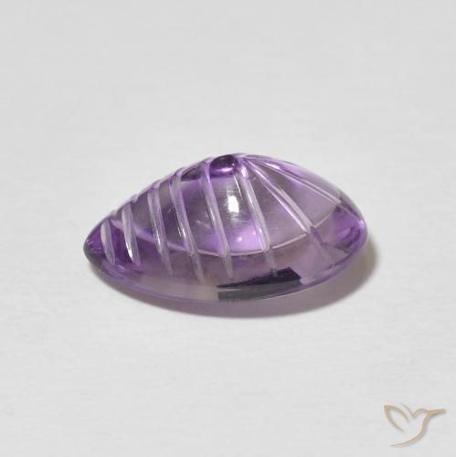 4.40캐럿 천연 Medium Light Purplish-Violet 자수정, 배 모양, 투명한