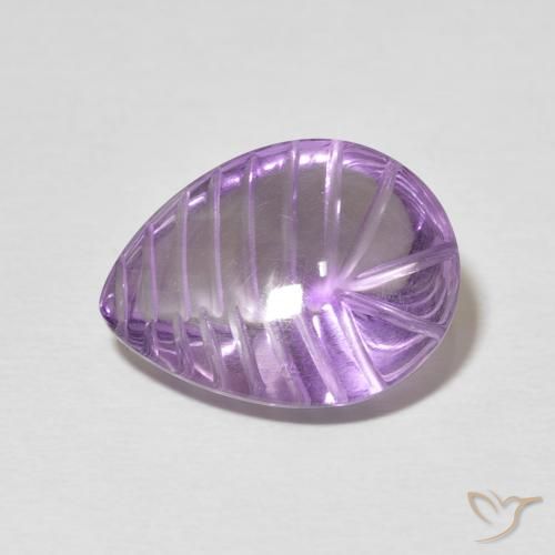 7.21ct 자연스러운 아이리스 바이올렛 자수정, 배 모양, 투명한