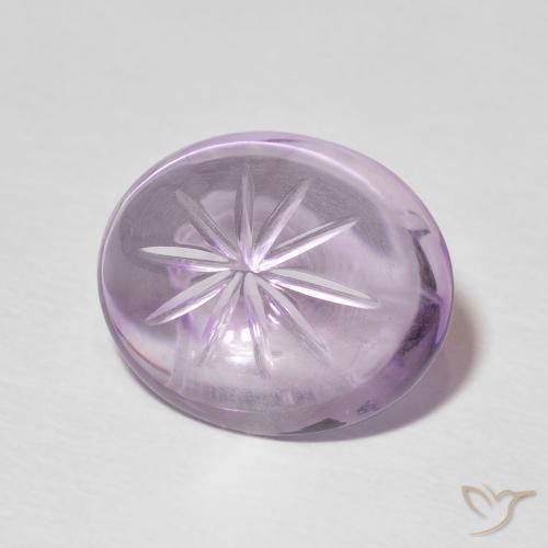 7.39ct 자연스러운 라이트 바이올렛 자수정, 타원형, 투명한